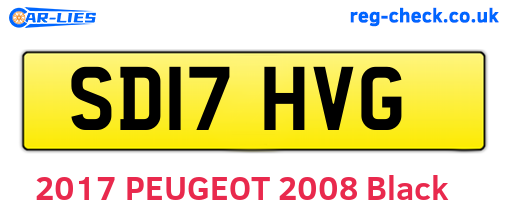 SD17HVG are the vehicle registration plates.
