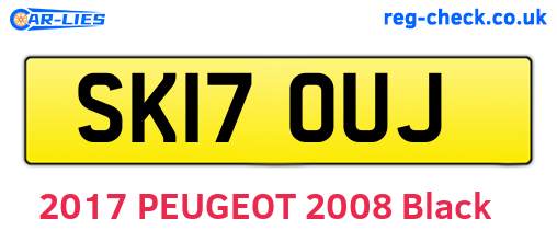 SK17OUJ are the vehicle registration plates.