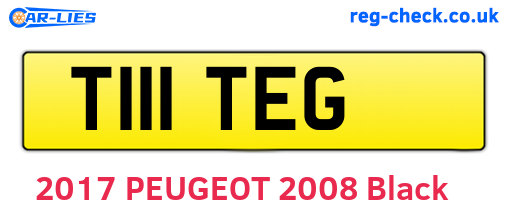 T111TEG are the vehicle registration plates.