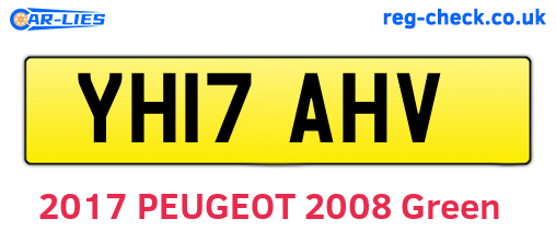 YH17AHV are the vehicle registration plates.