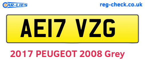 AE17VZG are the vehicle registration plates.
