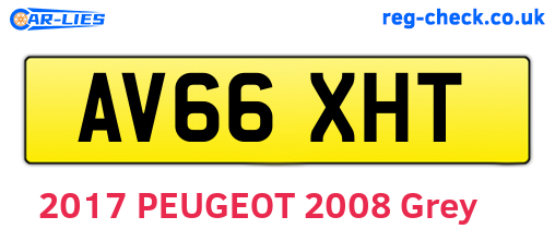 AV66XHT are the vehicle registration plates.