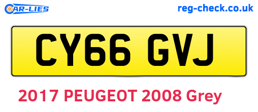 CY66GVJ are the vehicle registration plates.