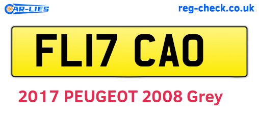FL17CAO are the vehicle registration plates.