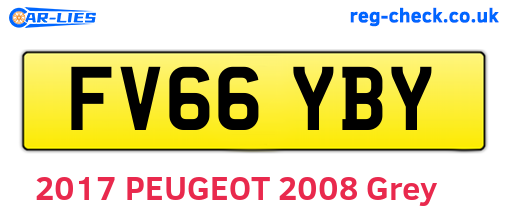 FV66YBY are the vehicle registration plates.