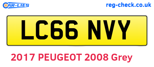 LC66NVY are the vehicle registration plates.