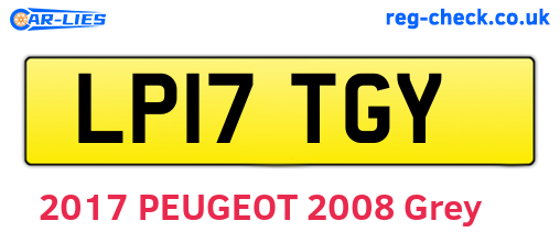 LP17TGY are the vehicle registration plates.