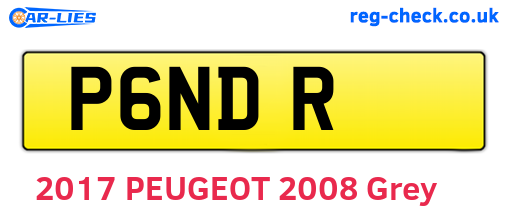 P6NDR are the vehicle registration plates.