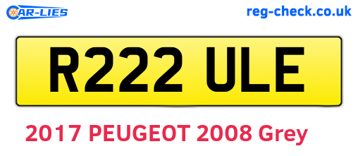 R222ULE are the vehicle registration plates.