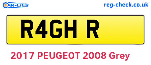 R4GHR are the vehicle registration plates.