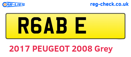 R6ABE are the vehicle registration plates.