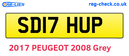 SD17HUP are the vehicle registration plates.