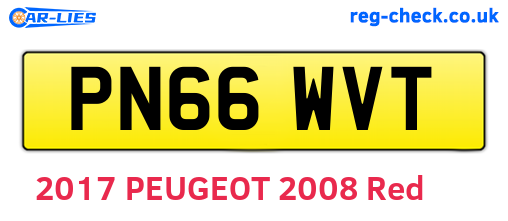 PN66WVT are the vehicle registration plates.