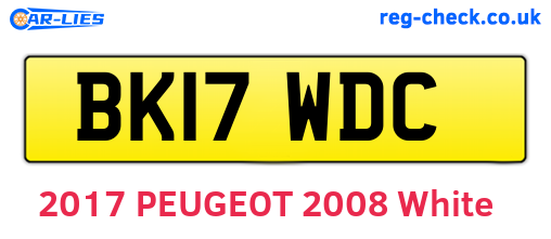 BK17WDC are the vehicle registration plates.