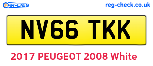 NV66TKK are the vehicle registration plates.