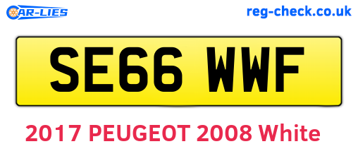 SE66WWF are the vehicle registration plates.