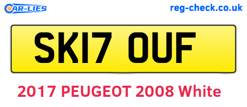 SK17OUF are the vehicle registration plates.