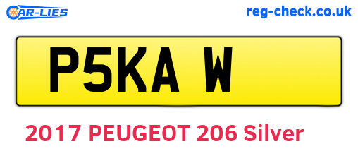 P5KAW are the vehicle registration plates.