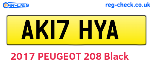 AK17HYA are the vehicle registration plates.