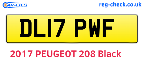 DL17PWF are the vehicle registration plates.