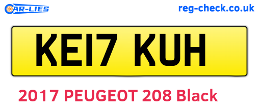 KE17KUH are the vehicle registration plates.
