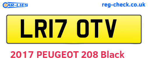 LR17OTV are the vehicle registration plates.