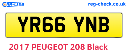 YR66YNB are the vehicle registration plates.