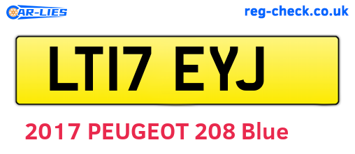 LT17EYJ are the vehicle registration plates.