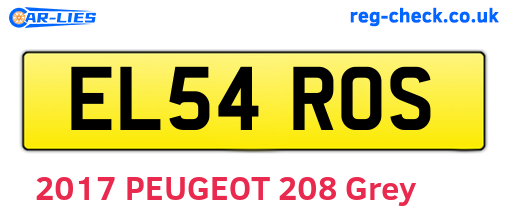 EL54ROS are the vehicle registration plates.