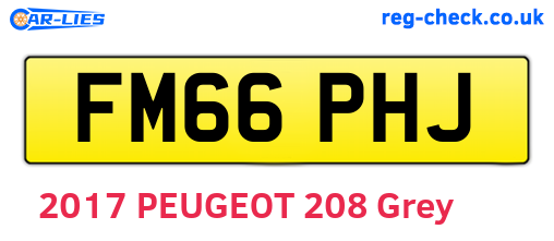 FM66PHJ are the vehicle registration plates.