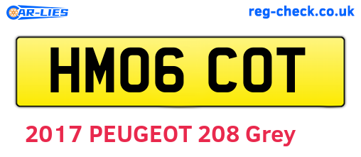 HM06COT are the vehicle registration plates.