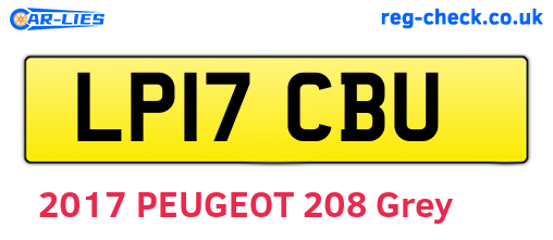 LP17CBU are the vehicle registration plates.