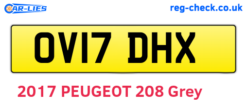 OV17DHX are the vehicle registration plates.