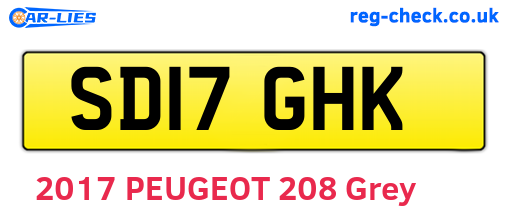 SD17GHK are the vehicle registration plates.