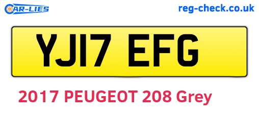 YJ17EFG are the vehicle registration plates.