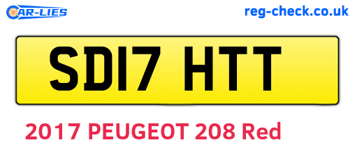 SD17HTT are the vehicle registration plates.