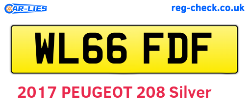 WL66FDF are the vehicle registration plates.