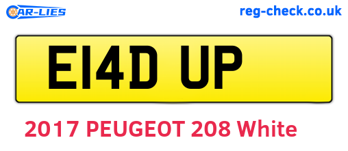 E14DUP are the vehicle registration plates.