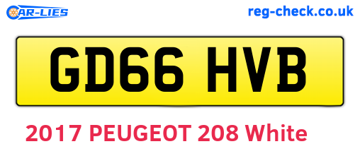 GD66HVB are the vehicle registration plates.