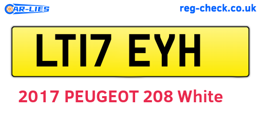 LT17EYH are the vehicle registration plates.