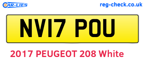 NV17POU are the vehicle registration plates.