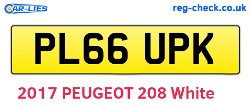 PL66UPK are the vehicle registration plates.