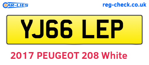 YJ66LEP are the vehicle registration plates.