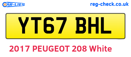 YT67BHL are the vehicle registration plates.