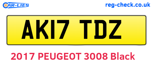 AK17TDZ are the vehicle registration plates.