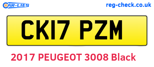 CK17PZM are the vehicle registration plates.
