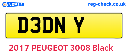 D3DNY are the vehicle registration plates.