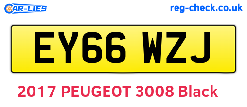 EY66WZJ are the vehicle registration plates.