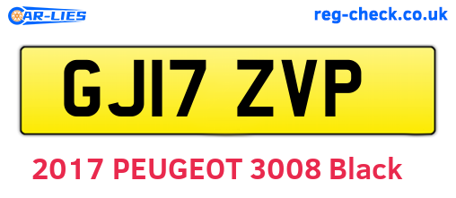 GJ17ZVP are the vehicle registration plates.
