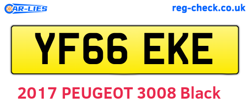 YF66EKE are the vehicle registration plates.